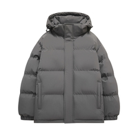 Veste matelassée à capuche zippée pour homme, grande taille, décontractée, de haute qualité, chaude, confortable, coupe-vent, résistante au froid, avec logo personnalisé