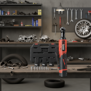 Llave eléctrica inalámbrica Tquagga de 18V y 57Nm con trinquete de 3/8 pulgadas para reparación de automóviles, con batería y juego de puntas. - Product Image 2