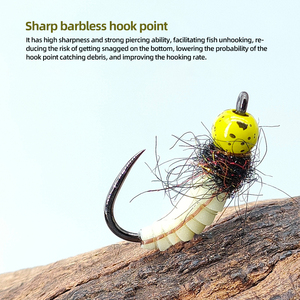 Tête de perle de tungstène <span class=keywords><strong>nymphe</strong></span> humide coulant rapide mouche truite et bar leurres de pêche 10 # lac de rivière - Product Image 5