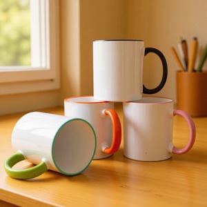 แก้วเซรามิกพิมพ์ลายแบบระเหิดพร้อมที่จับสำหรับให้ของขวัญทางธุรกิจ - Product Image 1