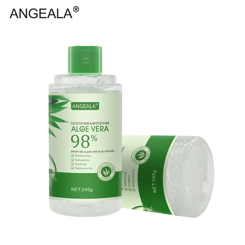 Private Label Oem bio 100 puro Gel di Aloe Vera per il viso idratante lenitivo crema schiarente Gel De Aloe Vera Gel per il viso