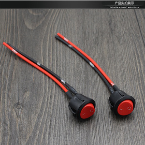 Round Modified 2 Wire <b>Switch</b> Plastic Spst For Scooter Electric Vehicle Headlight Hazard <b>Light</b> Concealed Lock Button - Product Image 4