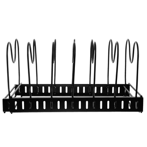 Support de rangement extensible pour ustensiles de cuisine, porte-couvercles réglables, support d'armoire, organisateur de casseroles et poêles de cuisine - Product Image 1
