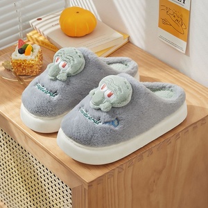 Nouveaux produits d'automne et d'hiver mignon fourrure coton pantoufles maison intérieur éponge Bob carré pantalon pantoufles - Product Image 4