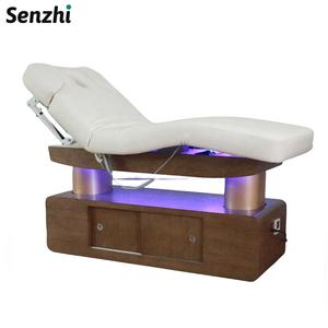 Cama de spa de belleza moderna de madera maciza, silla de belleza eléctrica, salón de belleza de cuatro motores, cama de masaje de pestañas en venta, muebles de salón - Product Image 1