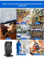 Lector de Códigos QR Vertical de Alto Rendimiento Syble XB-8206G, Verificador de Precios Android 2D, Escáner de Códigos de Barras de Escritorio