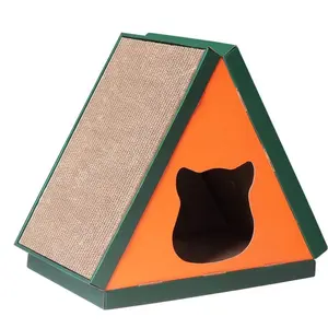 Cost-Effective Cat Scratching Board Cat House Cat Cabinet Pet Supplies Corrugated Cardboard Lounger Pet House Bed Nest Case