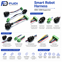 Kabel Adaptor Power Supply FUDI Brand ATX 24 Pin 14 Pin PVC Tembaga, Konverter Kabel Harness, Dapat Disesuaikan untuk Motherboard PC