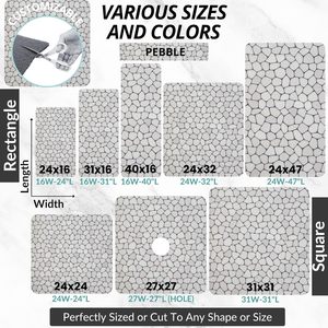 <span class=keywords><strong>Tapis</strong></span> <span class=keywords><strong>de</strong></span> <span class=keywords><strong>douche</strong></span> carré en PVC <span class=keywords><strong>antidérapant</strong></span> à séchage rapide avec trous <span class=keywords><strong>de</strong></span> drainage, poignée <span class=keywords><strong>de</strong></span> sécurité rembourrée <span class=keywords><strong>pour</strong></span> enfants et personnes âgées, 24x24 pouces - Product Image 6