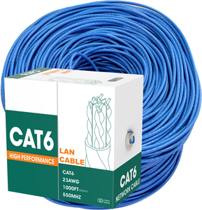 Source Factory 6.0mm FTP CCA Indoor <b>Ethernet</b> <b>Cable</b> PVC Jacket Communication LAN <b>Cable</b> CAT 6 - Product Image 1