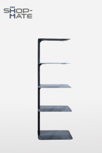 أحذية مخصصة الأكثر مبيعًا رف عرض من الفولاذ المقاوم للصدأ مطلي بالطاقة أسود غير لامع لمتاجر العلامات التجارية - Product Image 2