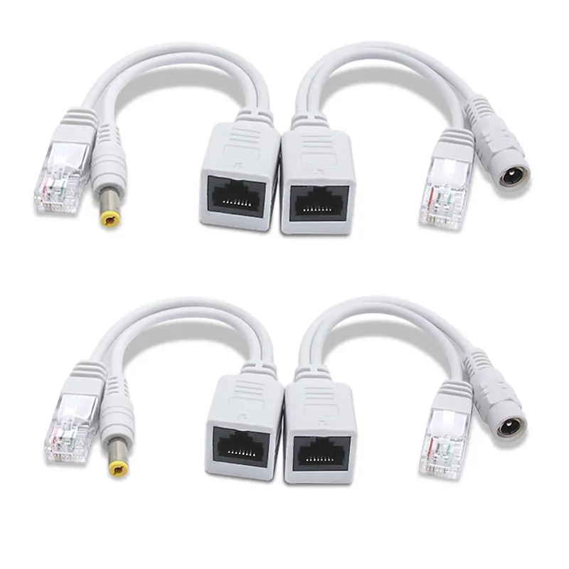Новый Кабель-адаптер rj45 из ПВХ, сетевой разветвитель POE 12 В, кабель poe для ip-камеры