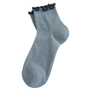 Groothandel Zomer Dun Meisje Kant Sokken Koreaanse Stijl Japanse Stijl Effen Kleur Ruches Holle Mesh Buis Vrouwen Sokken - Product Image 3