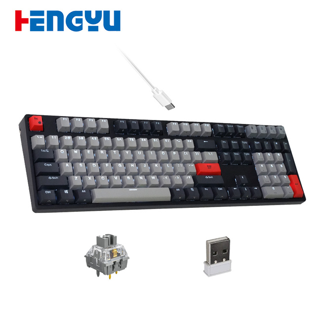 Cherry Brand 108-Key Full Size Triple-Mode LED Backlit Silent Gaming Mechanical Keyboard New Product