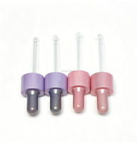 Pipette compte-gouttes en plastique de 1 ml pour huiles essentielles avec bouchon à vis, embout droit et tête en TPU pour pots
