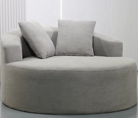 Fauteuil-canapé rond surdimensionné moderne en mousse compressée, emballé sous vide, pour salon, vente en gros