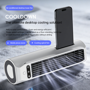 Portable Quiet Tower Fan 3000mah Rechargeable Vertical Cooling Fan Wall Mount no Drilling Desktop Floor Air Cooler for Home Use - Product Image 2
