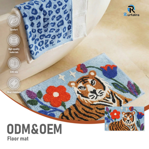 <span class=keywords><strong>Tapis</strong></span> <span class=keywords><strong>de</strong></span> <span class=keywords><strong>bain</strong></span> doux, absorbant l'eau et antidérapant, motif <span class=keywords><strong>tigre</strong></span> <span class=keywords><strong>de</strong></span> la série Cartoon, fabriqué à la machine, personnalisé OEM, Rurfalira LYH-85 - Product Image 1