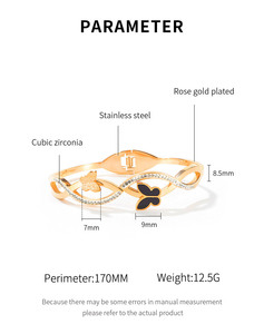 Bracelet papillon pour femme en or rose élégant, <span class=keywords><strong>prix</strong></span> <span class=keywords><strong>d</strong></span>'usine en stock - Product Image 3