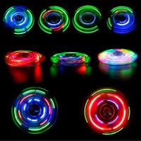 Fidget Spinner LED avec logo personnalisé, jouet lumineux, spinner à main lumineux, réduction du stress, soulagement de l'anxiété, spinner à main en cristal