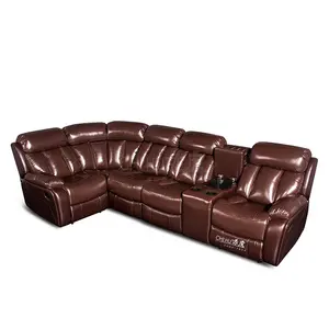 Luxury Sofa Recliner Set Power Sectional Sofa Design Home Movie Theater Reclinable Sofa set living room furniture