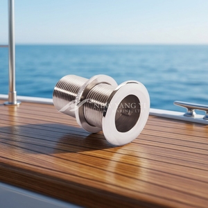 Raccord traversant de coque en acier inoxydable 316 poli, sortie de drainage marine pour bateau, yacht, navire - Product Image 3