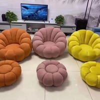 Fauteuil individuel compact style Tatami en forme de citrouille, chaise de relaxation tendance pour salon et chambre à coucher