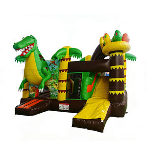 Lilytoys Toboggan gonflable et château gonflable sur le thème des dinosaures, ensemble <span class=keywords><strong>de</strong></span> jeu d'<span class=keywords><strong>aventure</strong></span> dans la <span class=keywords><strong>jungle</strong></span> en PVC pour les fêtes d'enfants et les <span class=keywords><strong>jeux</strong></span> en plein air - Product Image 6
