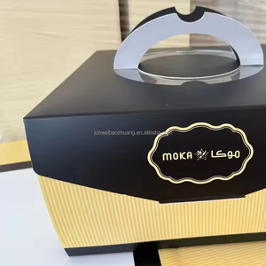 Großhandel Maßgefertigte 12,5\" X 7\" Karton-Kuchenbox mit Transparentem Fenster Bento-Brot-Kuchen-Verpackung für Kosmetik Hautpflege-Seren - Product Image 4