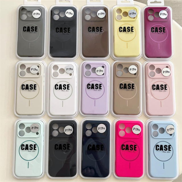 Factory Wholesale Liquid Silicone Magnetic Phone case for iphone 11 12 13 14 15 16 17 Pro Max Shockproof Cover