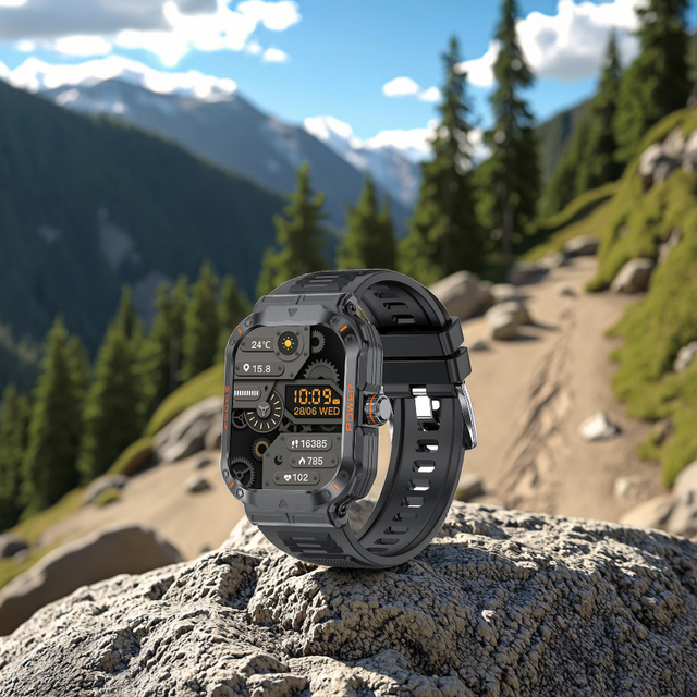 Quality 400mAh 2 Inch Large Screen Smartwatch IP68 Health Monitoring BT Call Outdoor Smartwatches for Men HW010