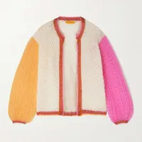 Коллекция 2021 года, свитер с логотипом OEM и ODM, Женская жаккардовая трикотажная одежда, Женский Трикотажный Хлопковый вязаный Топ для девочек, кардиган, женский свитер