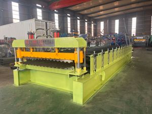 Kim loại đục lỗ cửa dây chuyền sản xuất nhôm mạ kẽm cho đến khi màu tráng tấm lợp cuộn hình thành máy gấp nếp - Product Image 5