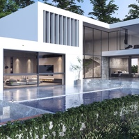 Ventanas Corredizas de Vidrio Templado Tintado de Diseño Moderno de Marca Superior, Elegantes Rejas de Aluminio para Ventanas, Aleación de Aluminio Horizontal