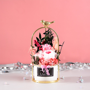 Tavolo di lusso decorazione fiori piante immortale conserve di fiori in vaso - Product Image 4