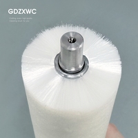 Brosse de polissage à rouleaux pour machine à cylindres de convoyeur, en acier inoxydable et nylon, à poils longs et lisses, personnalisée par le fabricant