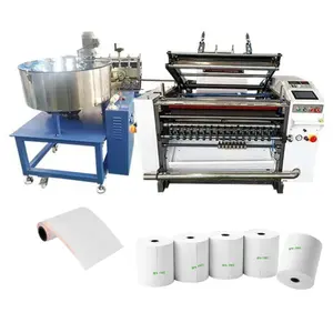 Chinese Supplier Blank till rolls 80mm 80x80 57x40 thermal printer slitting rewinding machine coreless slitter rewinder machine