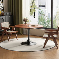 Table à manger de petite taille en bois massif pour appartement, table de négociation et ensemble de chaises, design moderne simple, table à manger bon marché