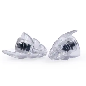 Protetor auricular de silicone ecológico para ouvir música, protetor auricular de alta fidelidade para concerto e redução de ruído
