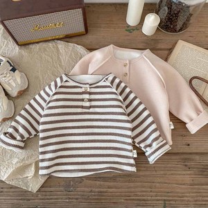6M-3Y Baby Fleece Gevoerd Ondershirt Koreaanse Stijl Herfst Winter Dikke Warme T-shirt Tops met Ronde Hals voor Jongens Meisjes - Product Image 2