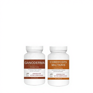 Cápsulas de Extracto de Ganoderma Lucidum y Cordyceps OEM, 120 Unidades Cada Una, Suplemento Dietético Herbal de Marca Privada - Product Image 4