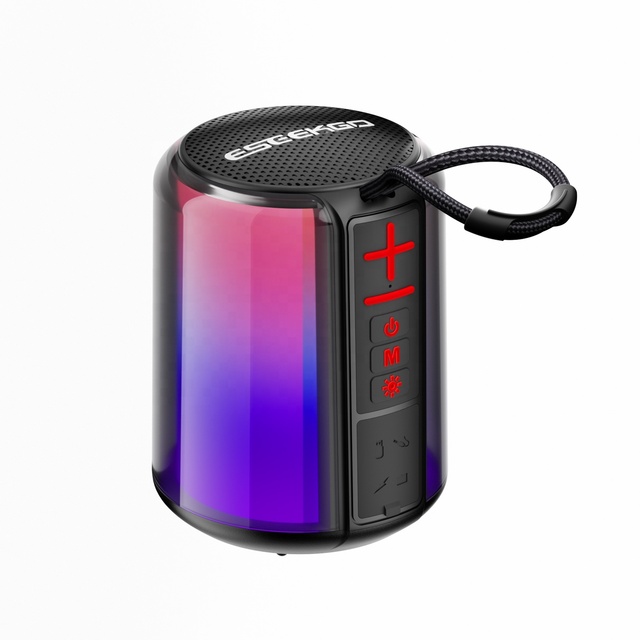 ESEEKGO ES-SP03 Portable Outdoor Wireless Speaker Waterproof LED Microphone for Parties Bluetooth Speaker Loud Voice Easy Carry