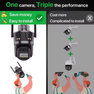 Cámara IP con <span class=keywords><strong>zoom</strong></span> 8x <span class=keywords><strong>de</strong></span> cuatro lentes, Detección automática <span class=keywords><strong>de</strong></span> movimiento humano, fácil <span class=keywords><strong>instalación</strong></span>, cámara Wifi, Audio bidireccional para exteriores, cámara <span class=keywords><strong>de</strong></span> red <span class=keywords><strong>de</strong></span> almacenamiento <span class=keywords><strong>en</strong></span> la nube - Product Image 3