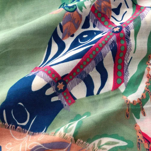 Bufanda/Chal de Gran Tamaño con Pintura a Color de Estilo Chino, Pintado a Mano, Ligero, 100% Fibra de Poliéster, Transpirable y Absorbente de Sudor - Product Image 5