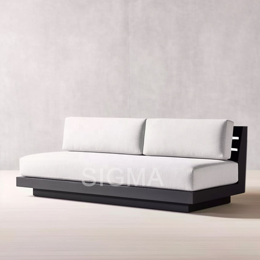 Hot sale modern hotel outdoor sofa set aluminum furniture garden sofa sectional