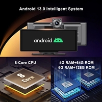 Caméra embarquée 4G 10,26 " Android 14 4G+64G 8 cœurs ADAS 5G WiFi DVR de voiture GPS FM Moniteur de stationnement 24H Enregistreur vidéo de rétroviseur