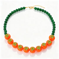 Asu 6 stijlen schattige fruit kralen choker kettingset verstelbaar zomer vakantie statement sieraden voor vrouwen