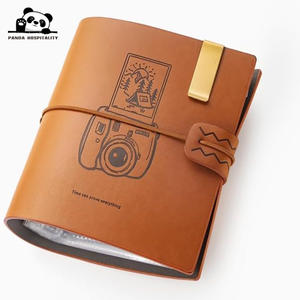 Mini album personnalisable avec logo, format cadeau, classeur à anneaux, livre de cartes, album de voyage en cuir PU pour photos, petit album - Product Image 2