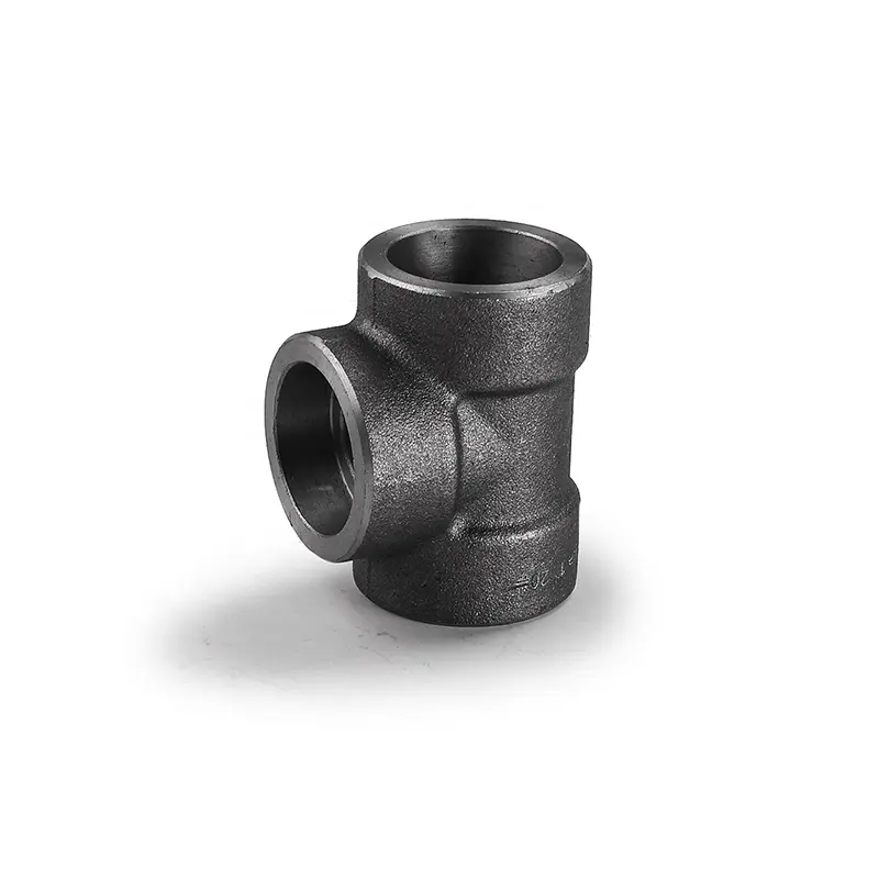 Carbon steel variable diameter socket welding tee 210KG high pressure hot water brass straight pipe connector high quality