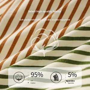 Caleçons Boxers Respirants en Coton Tricoté pour Hommes XXL, Taille Logotée à Rayures Carreaux, <span class=keywords><strong>Pyjama</strong></span> de Maison Grande Taille, Livrés en Sachet - Product Image 4